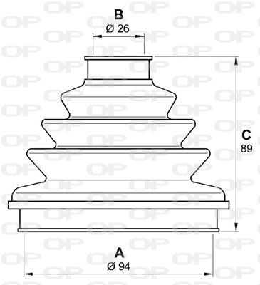 OPEN PARTS Комплект пылника, приводной вал SJK7089.00